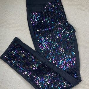 NWT Boston Proper black sequin jeans